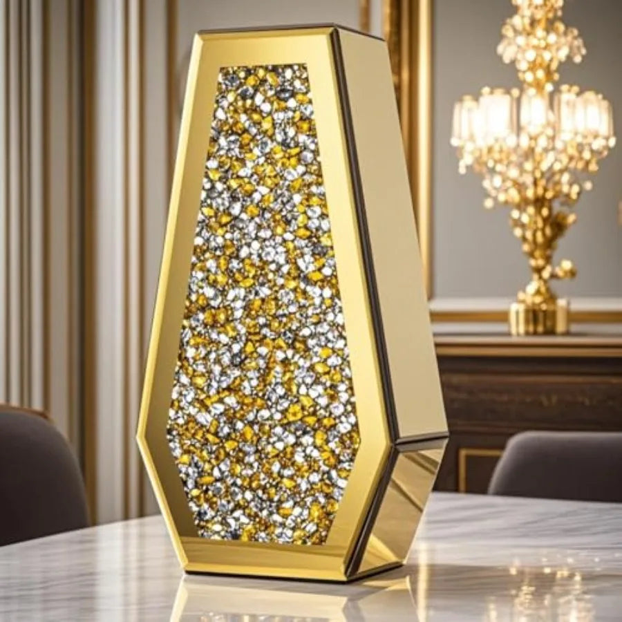 Crushed Diamond Glass Vase