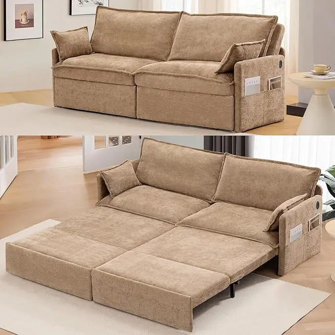 Customized 74" King Convertible Sleeper Sofa Bed