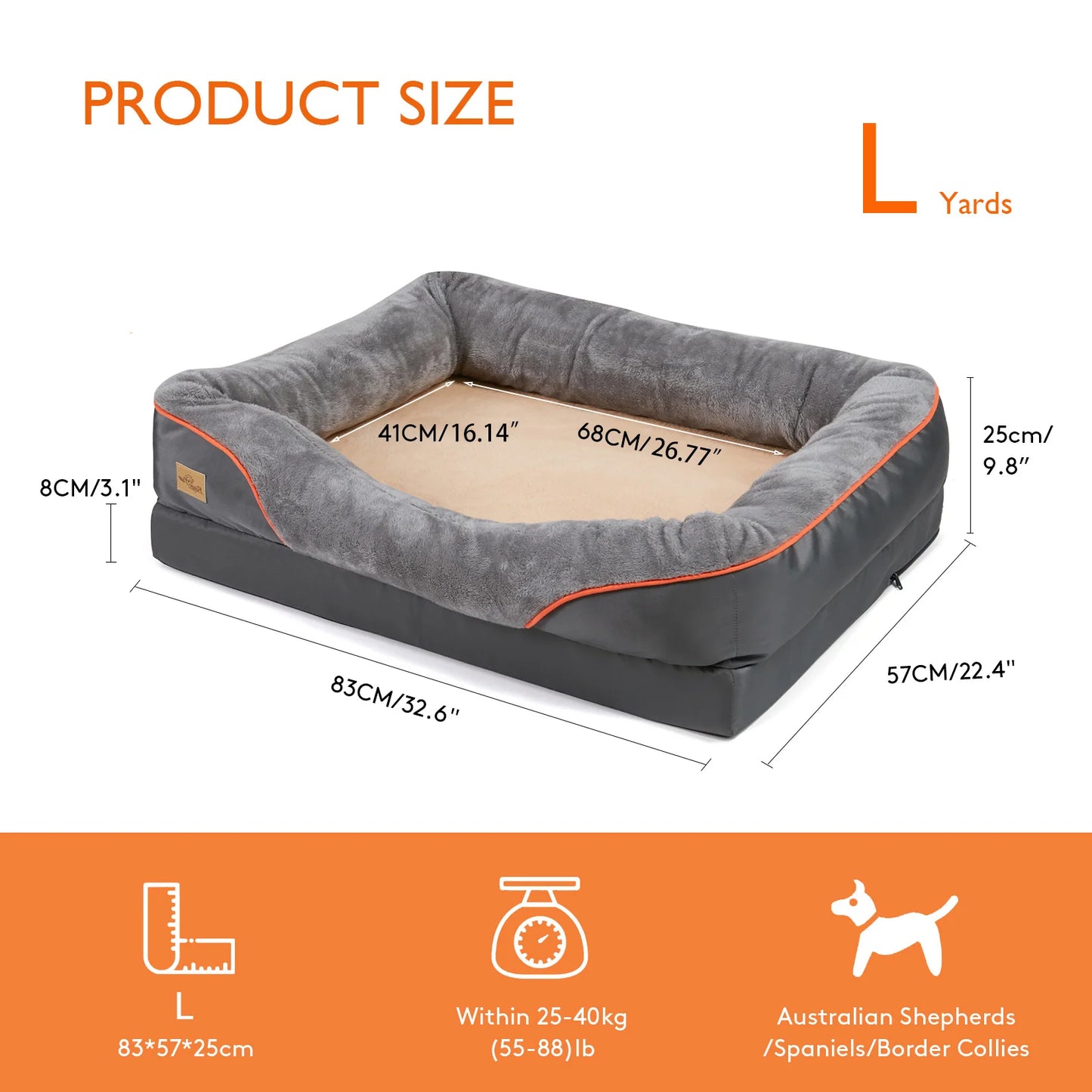Large Dog Bed  Anti Allergy